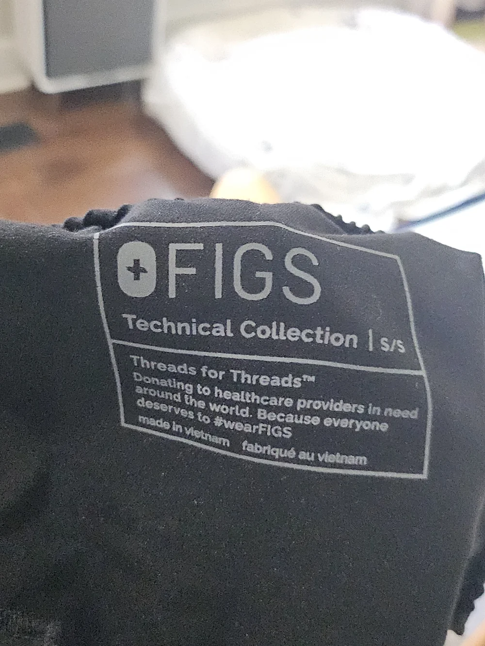 Figs Black Jogger Sweatpants with White Drawstring